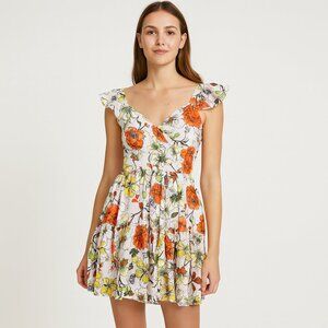NWT Lottie & Holly Bog Collective Floral Dress Cap Sleeve Size Large